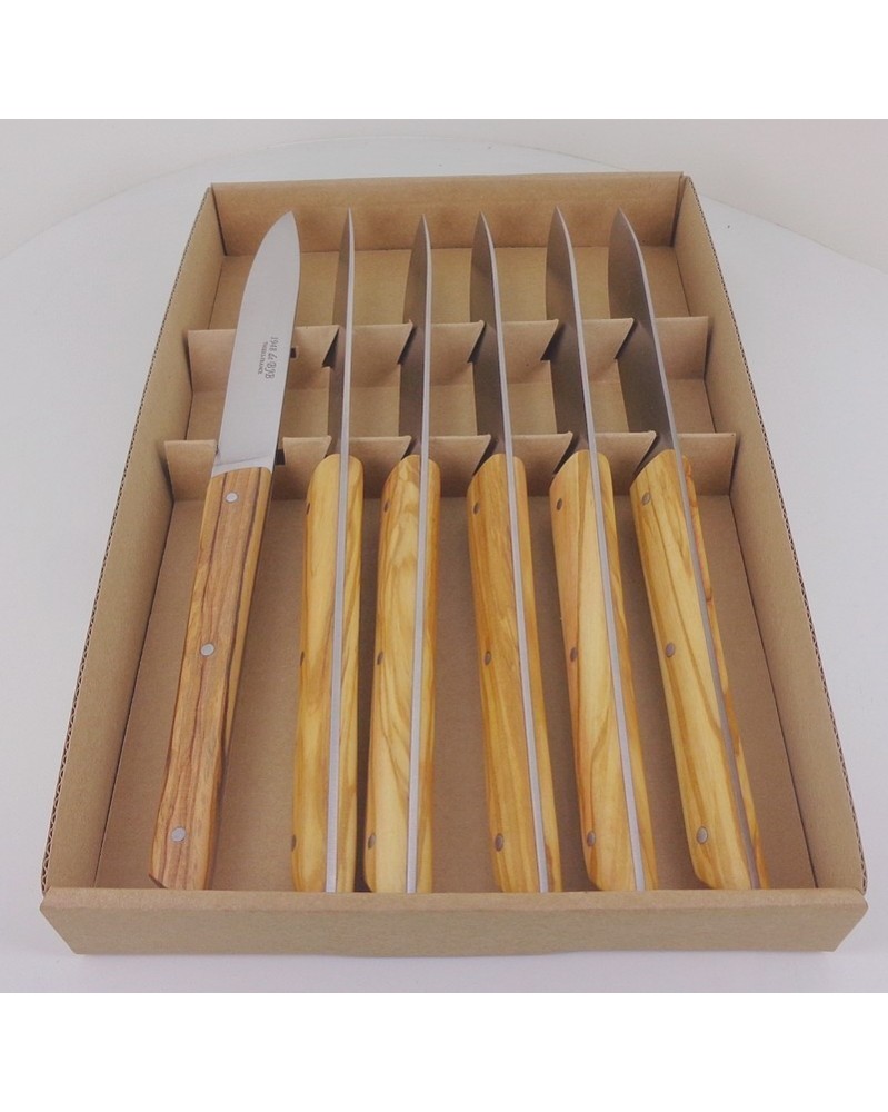 coffret couteaux 1948 de BJB manche OLIVIER 1948 DE BJB coffret couteaux 1948 de BJB manche OLIVIER 1948 DE BJB