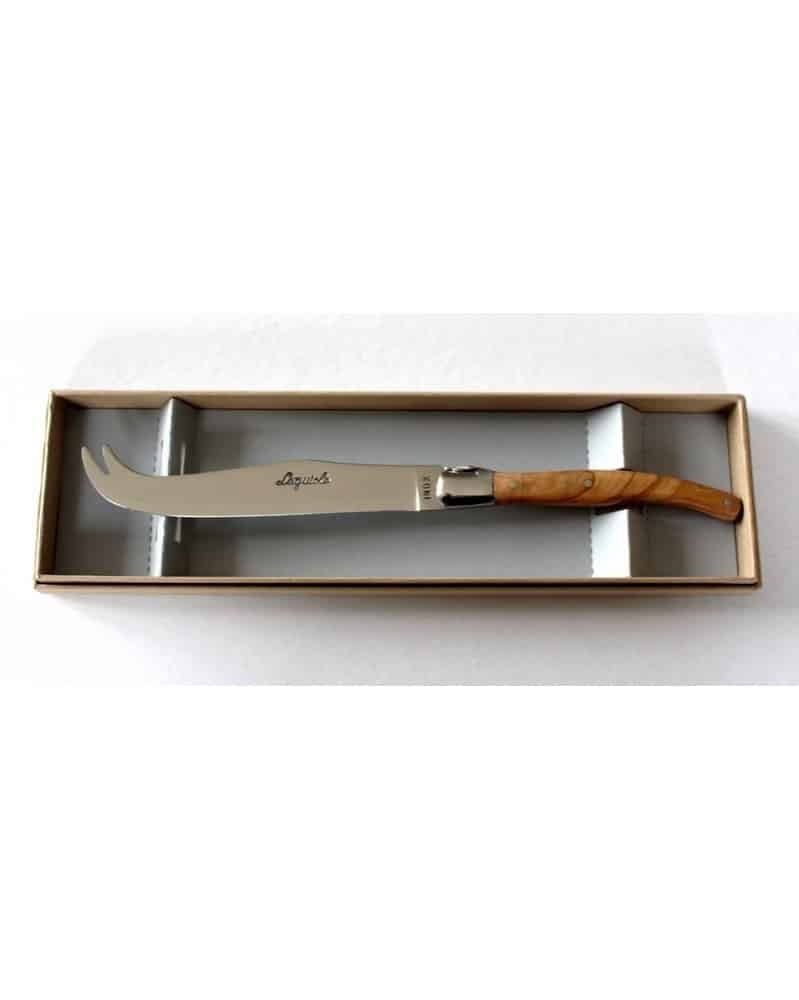 couteau fromage LAGUIOLE 1 mitre inox manche en bois d' olivier LES ACCESSOIRES