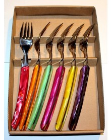 Coffret 6 fourchettes de table Le THIERS®, manche en olivier