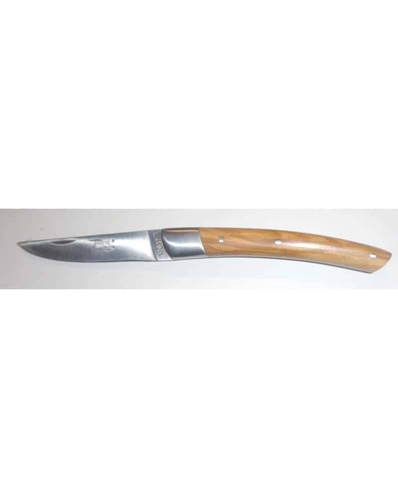 Couteau Le Thiers® manche en olivier, Fermant. 11 cm à mitre inox COUTEAUX FERMANTS