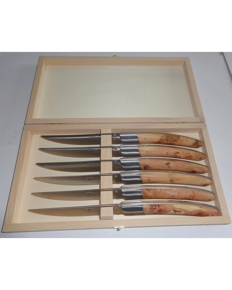 Coffret bois Le THIERS® , 1 mitre inox, manche en Genevrier LES COUTEAUX Coffret bois Le THIERS® , 1 mitre inox, manche en Genevrier LES COUTEAUX