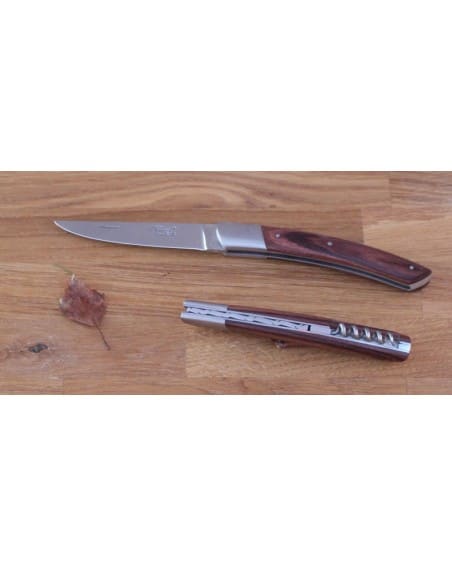 Couteau Pliant Le Thiers 12 Cm - Manche En Bois De Genévrier, Inox, France