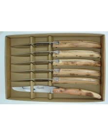 Coffret Laguiole ,manche en bois de Genevrier LAGUIOLE PAR BJB