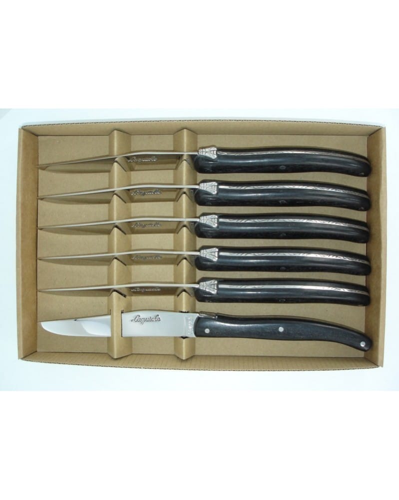 Coffret Laguiole, manche en bois d' ebene LAGUIOLE PAR BJB Coffret Laguiole, manche en bois d' ebene LAGUIOLE PAR BJB