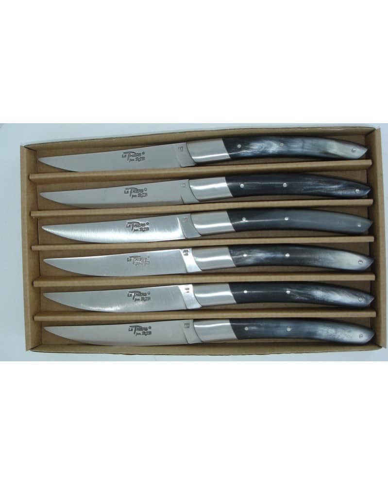 Coffret bois Le THIERS® , 1 mitre inox, manche en Corne LES COFFRETS